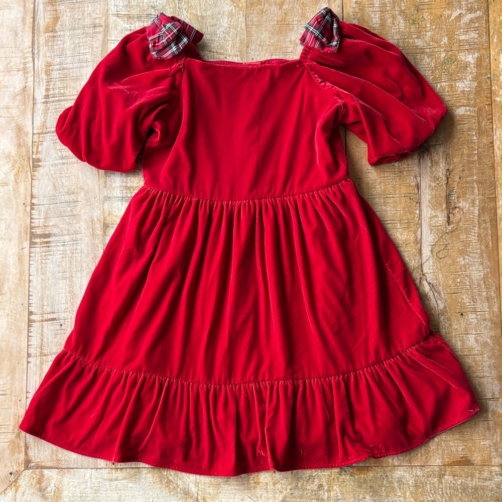NWOT Gymboree Red Velour Dress with Bows size 8